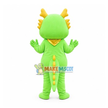 Green Cartoon Dragon Mascot Costume Green Cartoon Dragon Mascot Costume