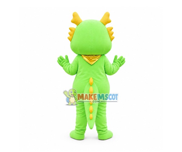 Green Cartoon Dragon Mascot Costume Green Cartoon Dragon Mascot Costume