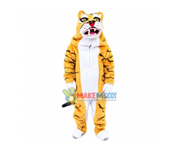 Hungry Ugly Tiger Mascot Adult Costume
