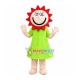 Sunny Sun With Green Dress Mascot Costume Sunny Sun With Green Dress Mascot Costume