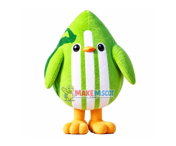Green Cartoon Goose Nae Mascot Costume Green Cartoon Goose Nae Mascot Costume