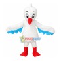 Pointed Beak White Jay Mascot Costume