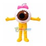 Cartoon Eyeball With Bow Mascot Costume