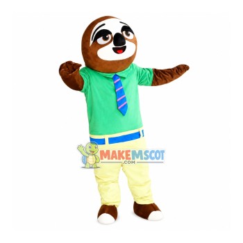 Slow Three-toed Sloth Cartoon Mascot Costume