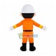 Firefighter In Safety Equipment Mascot Costume Firefighter In Safety Equipment Mascot Costume