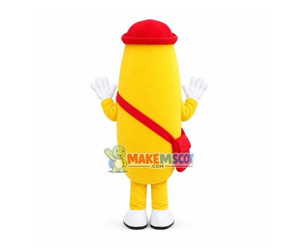 Banana With Messenger Bag Cartoon Mascot Costume Banana With Messenger Bag Cartoon Mascot Costume
