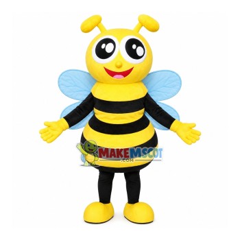 Bright Cartoon Bee Mascot Costume Bright Cartoon Bee Mascot Costume