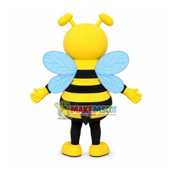 Bright Cartoon Bee Mascot Costume Bright Cartoon Bee Mascot Costume
