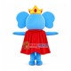 Imposing Elephant King Mascot Costume Imposing Elephant King Mascot Costume