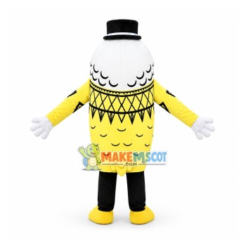 Bubble Yellow Goldfish Mascot Costume Bubble Yellow Goldfish Mascot Costume