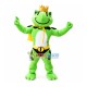 Superman Frog With Muscle Mascot Costume Superman Frog With Muscle Mascot Costume