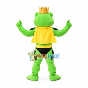 Superman Frog With Muscle Mascot Costume