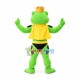 Superman Frog With Muscle Mascot Costume Superman Frog With Muscle Mascot Costume