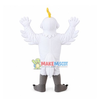 Cheer White Bird Mascot Adult Costume