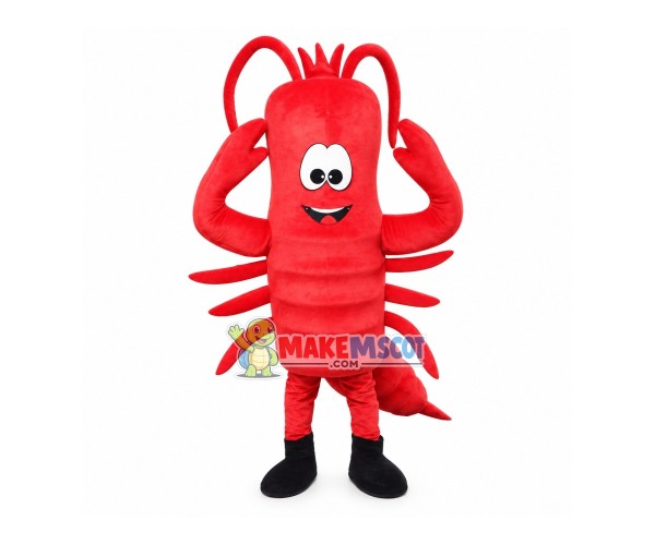 Lively Red Cartoon Lobster Mascot Costume Lively Red Cartoon Lobster Mascot Costume