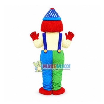 Laughable Red Hair Clown Mascot Costume Laughable Red Hair Clown Mascot Costume