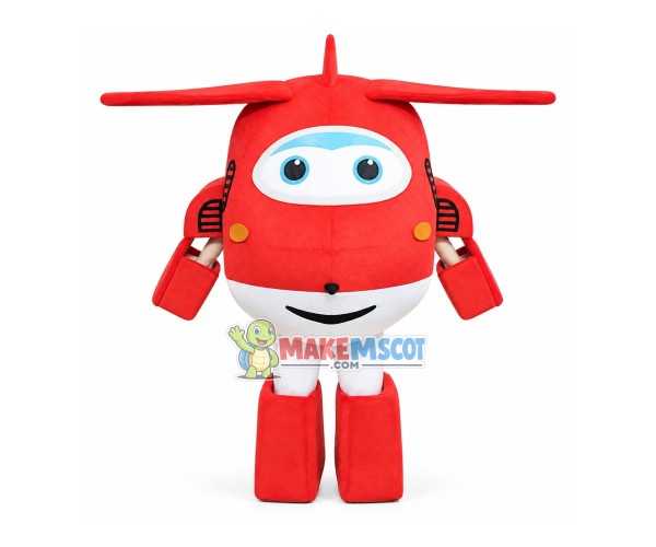 Fastest Plane Jett Mascot Super Wings Costume Fastest Plane Jett Mascot Super Wings Costume