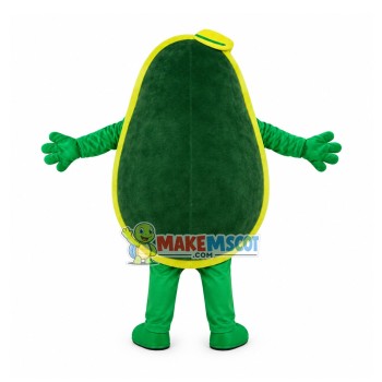 Cut Avocado Cartoon Mascot Costume