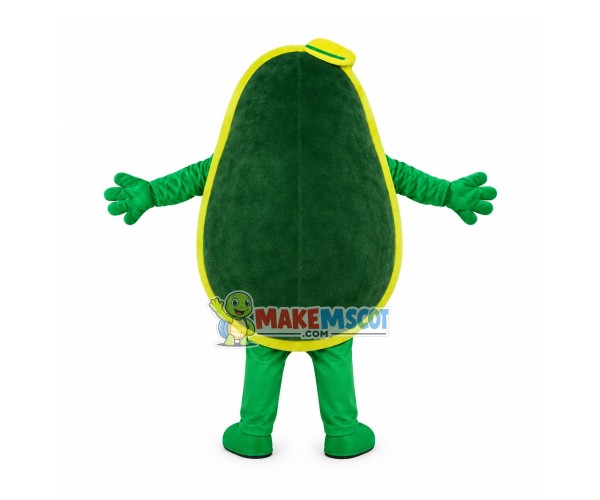 Cut Avocado Cartoon Mascot Costume Cut Avocado Cartoon Mascot Costume
