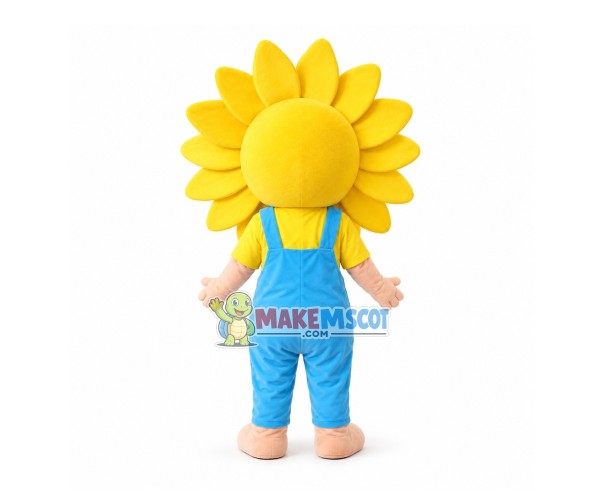 Sunflower Baby In The Overalls Mascot Costume Sunflower Baby In The Overalls Mascot Costume