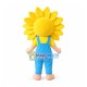 Sunflower Baby In The Overalls Mascot Costume Sunflower Baby In The Overalls Mascot Costume