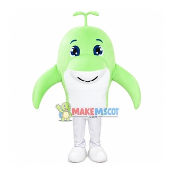 Light Green Seed Dolphin Mascot Costume Light Green Seed Dolphin Mascot Costume