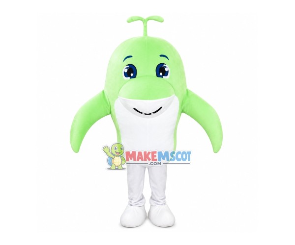 Light Green Seed Dolphin Mascot Costume Light Green Seed Dolphin Mascot Costume