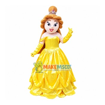 The Kind Brave Princess Belle Mascot Costume The Kind Brave Princess Belle Mascot Costume