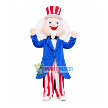 Gray-haired Old Magician Grandpa Mascot Costume Gray-haired Old Magician Grandpa Mascot Costume
