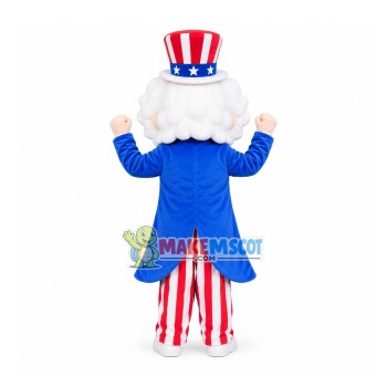 Gray-haired Old Magician Grandpa Mascot Costume Gray-haired Old Magician Grandpa Mascot Costume