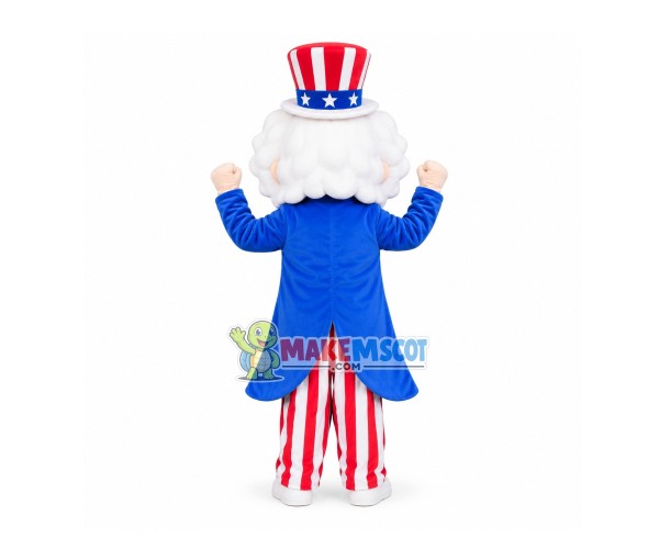 Gray-haired Old Magician Grandpa Mascot Costume Gray-haired Old Magician Grandpa Mascot Costume