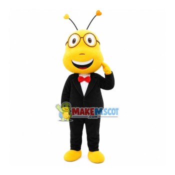 Mr Ant With Glasses Mascot Costume Mr Ant With Glasses Mascot Costume