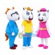 Delightful Cow Family Mascot Costume Delightful Cow Family Mascot Costume