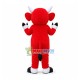 Red Bull With Big Earrings Mascot Costume Red Bull With Big Earrings Mascot Costume