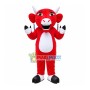 Red Bull With Big Earrings Mascot Costume