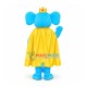 Blue Elephant King Adult Mascot Costume Blue Elephant King Adult Mascot Costume