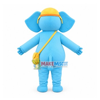 Flight Recorder Blue Elephant Mascot Costume Flight Recorder Blue Elephant Mascot Costume