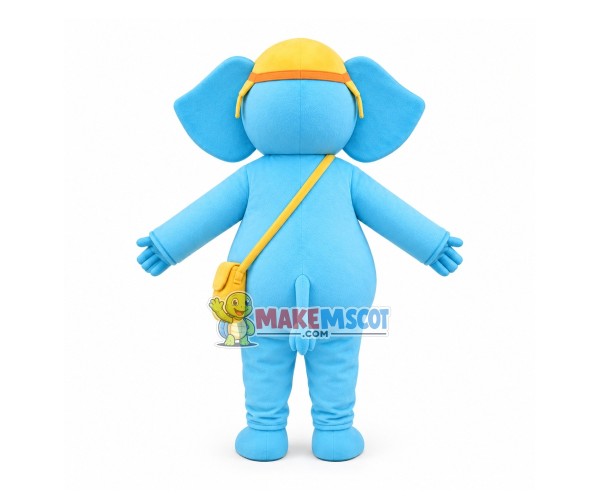 Flight Recorder Blue Elephant Mascot Costume Flight Recorder Blue Elephant Mascot Costume