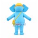 Flight Recorder Blue Elephant Mascot Costume Flight Recorder Blue Elephant Mascot Costume