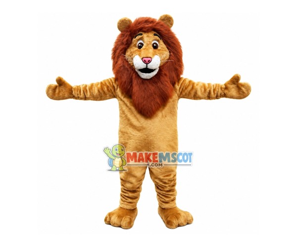 Amicable Adult Lion Mascot Costume Amicable Adult Lion Mascot Costume