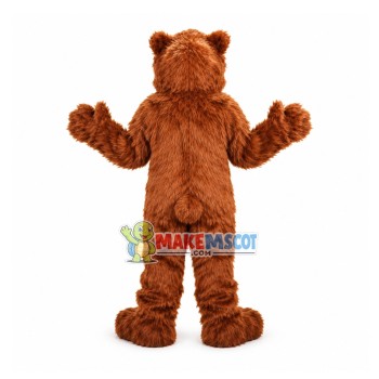 Long Fur Brown Bear Mascot Costume Long Fur Brown Bear Mascot Costume