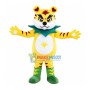 Fried Fur Tiger With Leaf Bib Mascot Costume