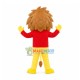 Amiable Lion With Red Top Mascot Costume