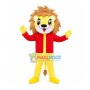 Amiable Lion With Red Top Mascot Costume