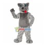 Furry Grey Wolf Mascot Costume