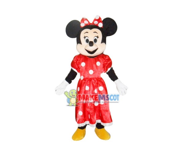 Bowknot Minnie Cartoon Mascot Costume