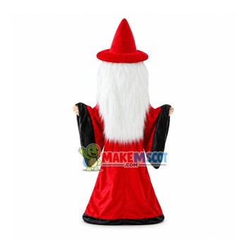 White Bearded Priest With Robe Mascot Costume White Bearded Priest With Robe Mascot Costume