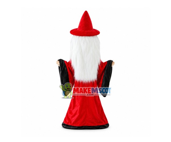 White Bearded Priest With Robe Mascot Costume White Bearded Priest With Robe Mascot Costume