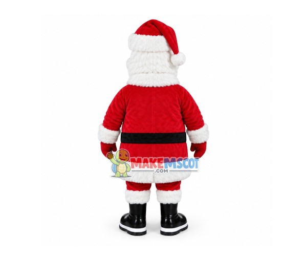 Santa Claus With Leather Boots Mascot Costume Santa Claus With Leather Boots Mascot Costume