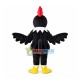Standing All Black Chicken Mascot Costume Standing All Black Chicken Mascot Costume